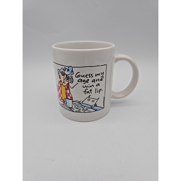 Hallmark Shoebox Maxine Coffee Mug "Guess My Age And Win A Fat Lip" 12oz - Picture 3 of 8